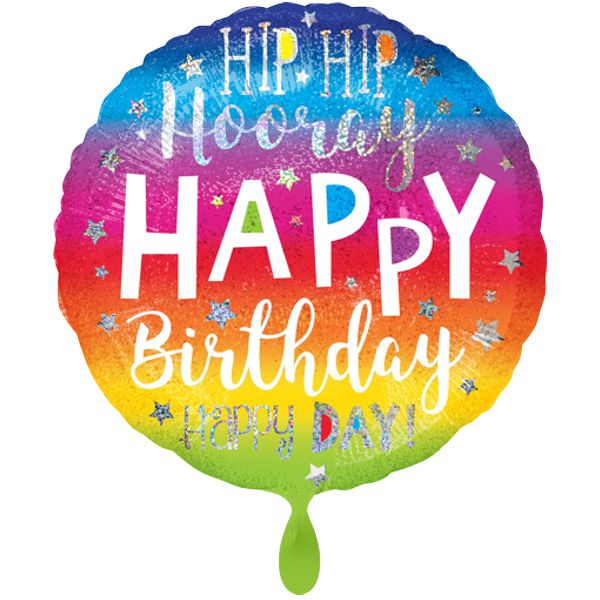Folienballon-Hip-Hip-Hooray-Birthday-Luftballon-Geschenk-zum-Geburtstag