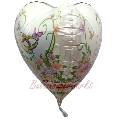Folienballon-Hochzeit-3D-Just-Married-Heart-Flowers-Bouquet-Hochzeit-Hochzeitsdekoration-Hochzeitsgeschenk-Luftballon