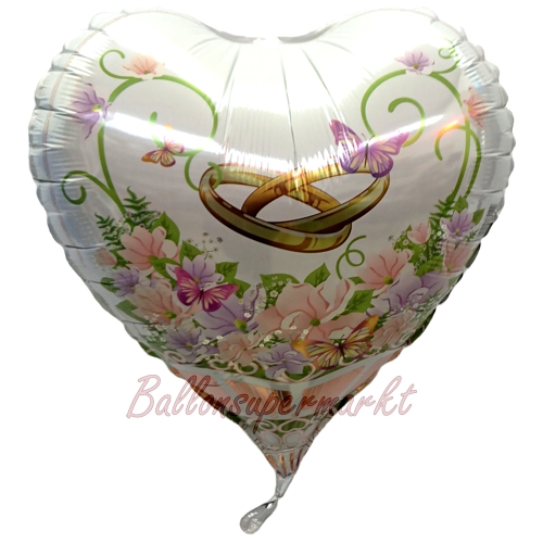 Folienballon-Hochzeit-3D-Just-Married-Heart-Flowers-Bouquet-Hochzeit-Hochzeitsdekoration-Hochzeitsgeschenk