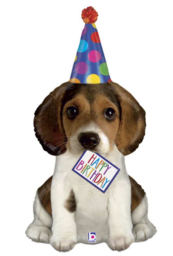 Folienballon-Happy-Birthday-Hund-Shape-Geschenk-zum-Geburtstag