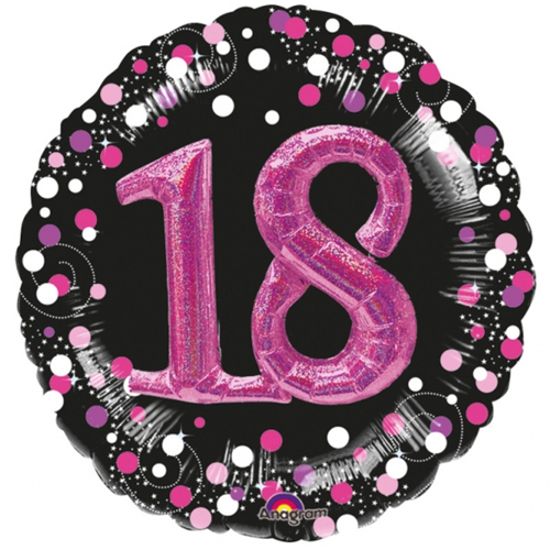 Folienballon-Jumbo-3D-18-Geburtstag-Pink-Celebration-Birthday-18-Luftballon-Geschenk