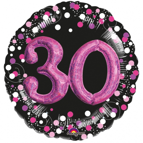 Folienballon-Jumbo-3D-30-Geburtstag-Pink-Celebration-Birthday-30-Luftballon-Geschenk