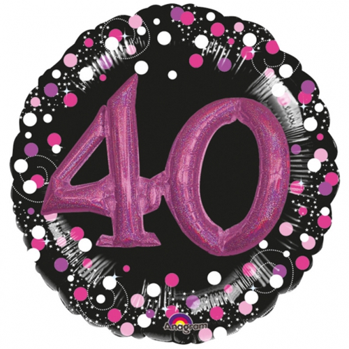 Folienballon-Jumbo-3D-40-Geburtstag-Pink-Celebration-Birthday-40-Luftballon-Geschenk
