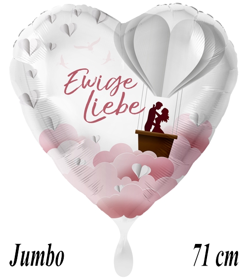 Folienballon-Jumbo-Ewige-Liebe-Geschenk-Luftballon-Hochzeit-Dekoration
