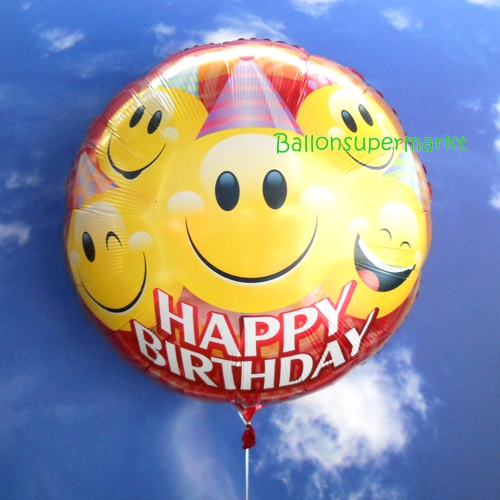 Folienballon-Jumbo-Happy-Birthday-Smileys-Luftballon-zum-Geburtstag-Geschenk