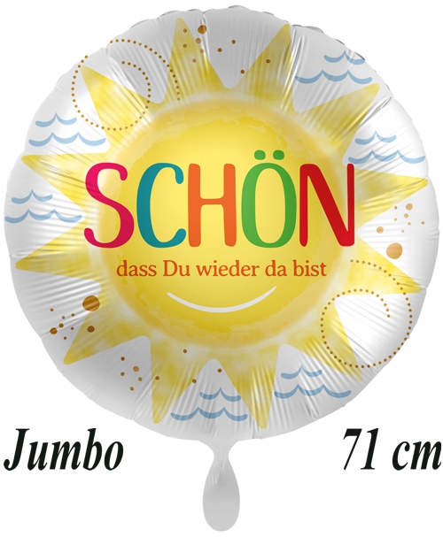 Folienballon-Jumbo-Schoen-dass-Du-wieder-da-bist-Satin-Geschenk-Luftballon-Willkommen-Dekoration