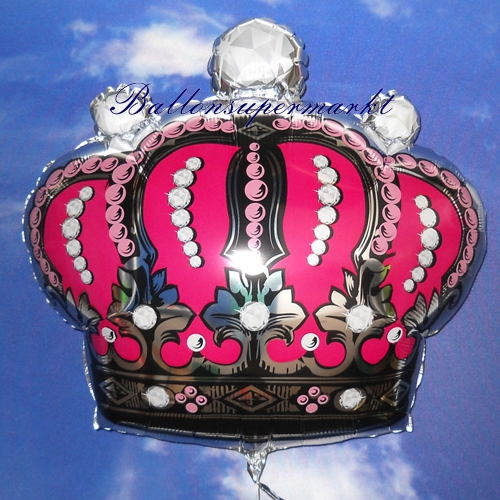 Folienballon-Krone-Luftballon-Partydekoration-Geschenk-Pink