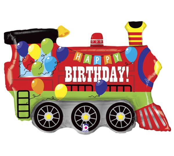 Folienballon-Happy-Birthday-Lokomotive-Shape-Luftballon-Geschenk-zum-Kindergeburtstag-Geburtstag-Dekoration-Baustelle