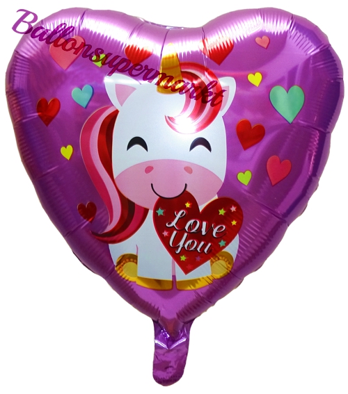 Folienballon-Love-You-Einhorn-Herz-Luftballon-Geschenk-Liebe-zum-Valentinstag