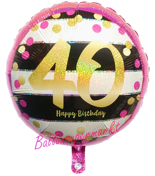 Folienballon-Milestone-Birthday-40-Luftballon-holografisch-zum-40-Geburtstag-Geschenk-Jubilaeum