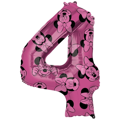 Folienballon-Minnie-Mouse-Forever-Zahl-4-Luftballon-Geschenk-4.-Geburtstag-Minnie-Maus-Disney