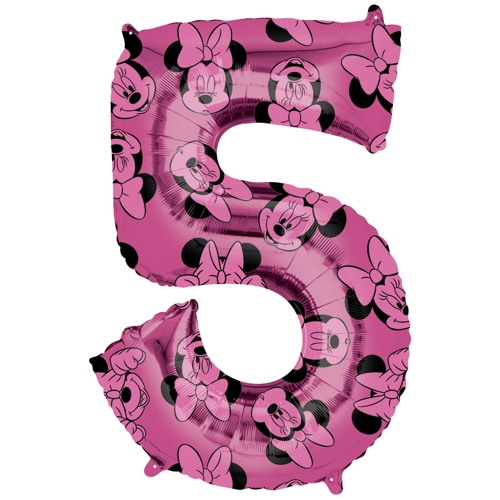 Folienballon-Minnie-Mouse-Forever-Zahl-5-Luftballon-Geschenk-5.-Geburtstag-Minnie-Maus-Disney
