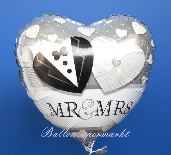 Folienballon-Mr-and-Mrs-Luftballon-Hochzeit-Hochzeitsdekoration-Geschenk-Ballon