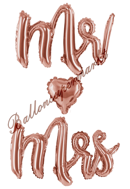 Folienballon-Mr-and-Mrs-Schriftzug-rosegold-Geschenk-zur-Hochzeit-Dekoration-Luftfuellung