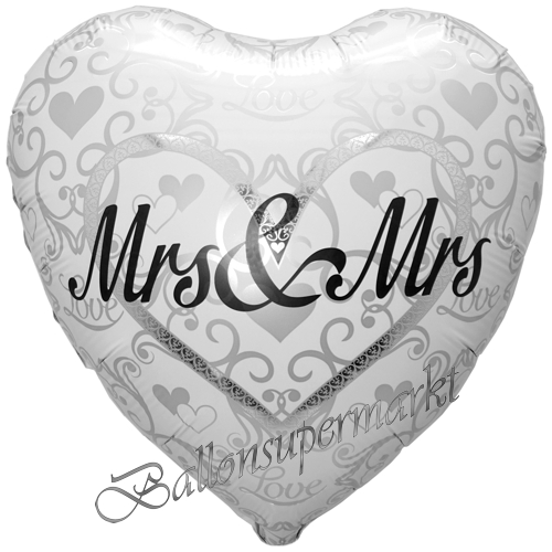 Folienballon-Mrs-and-Mrs-in-Love-Herzluftballon-mit-Ornamenten-zur-Hochzeit-Dekoration-Geschenk-Ballon