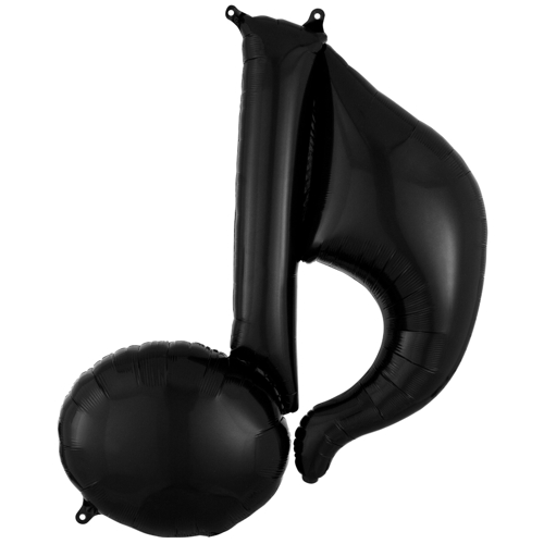 Folienballon-Musiknote-schwarz-Luftballon-Geschenk-Dekoration-Mottoparty-Musik