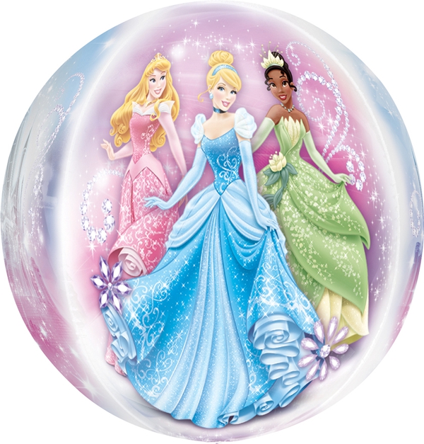 Folienballon-Orbz-Disney-Princess-Belle-Tiana-Dornroeschen-Cinderella-Arielle-Rapunzel-Schloss-Ballon
