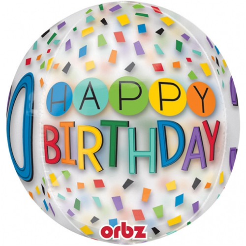 Folienballon-Orbz-Happy-Birthday-Rainbow-30-Luftballon-Kugel-zum-30.-Geburtstag-Klar
