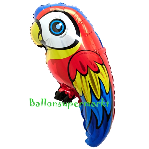 Folienballon-Papagei-Shape-Luftballon-Geschenk-Geburtstag-Partydekoration-Hawaii-Tropen-Ara