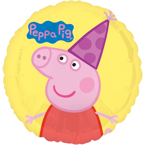 Folienballon-Peppa-Wutz-rund-Luftballon-Partydekoration-Geschenk-Peppa-Pig