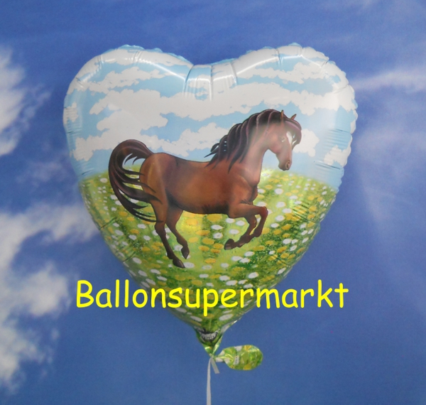 Folienballon-Pony-Herz-Kindergeburtstag-Geschenk-Luftballon