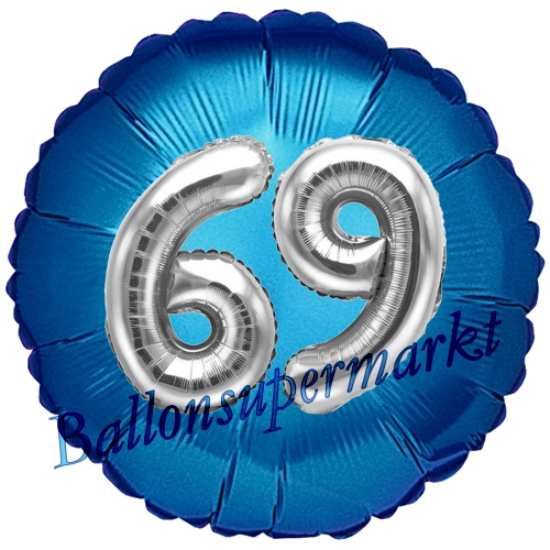 Folienballon-Rund-Jumbo-3D-69.-Geburtstag-Blau-Silber-Zahl-69-Luftballon-Geschenk