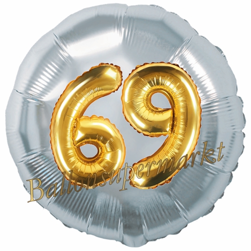 Folienballon-Rund-Jumbo-3D-69.-Geburtstag-Silber-Gold-Zahl-69-Luftballon-Geschenkold-Zahl-68-Luftballon-Geschenkld-Zahl-67-Luftballon-Geschenk