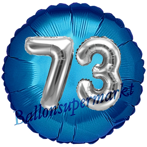Folienballon-Rund-Jumbo-3D-73.-Geburtstag-Blau-Silber-Zahl-73-Luftballon-Geschenk