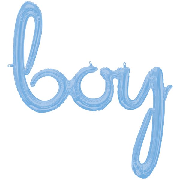 Folienballon-Boy-Schriftzug-hellblau-Geschenk-Geburt-Taufe-Babyparty-Junge-Dekoration-Luftfuellung