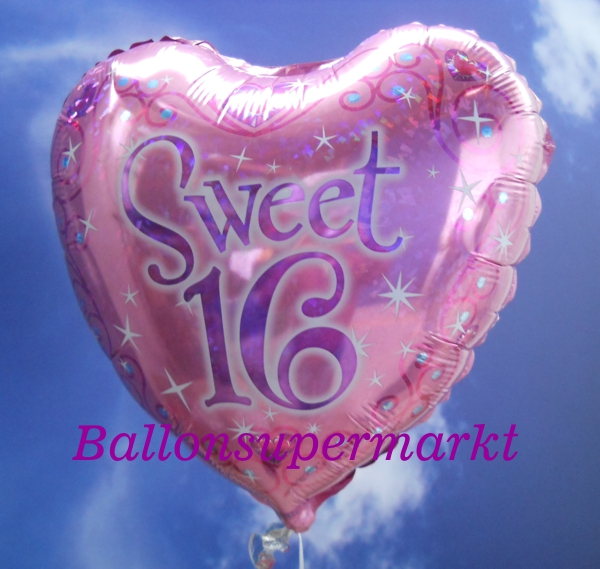 Folienballon-Sweet-16-holografisch-Luftballon-zum-16-Geburtstag