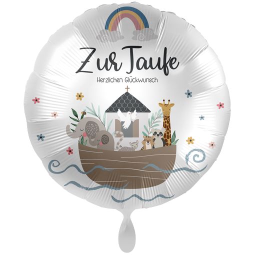 Großer Folienballon ohne Helium: Zur Taufe die besten Wünsche