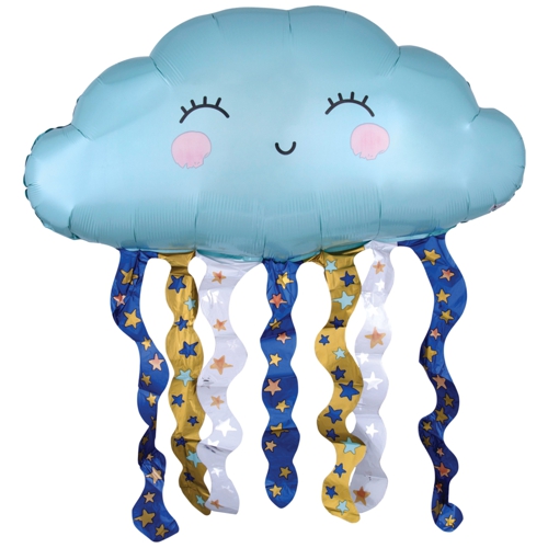 Folienballon-Twinkle-Little-Star-Wolke-Luftballon-zur-Geburt-Babyparty-Taufe