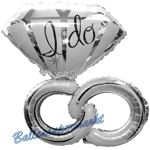 Folienballon-Wedding-Rings-Luftballon-Shape-zur-Hochzeit-Geschenk-Hochzeitsdekoration-Ballon-Trauringe-Eheringe