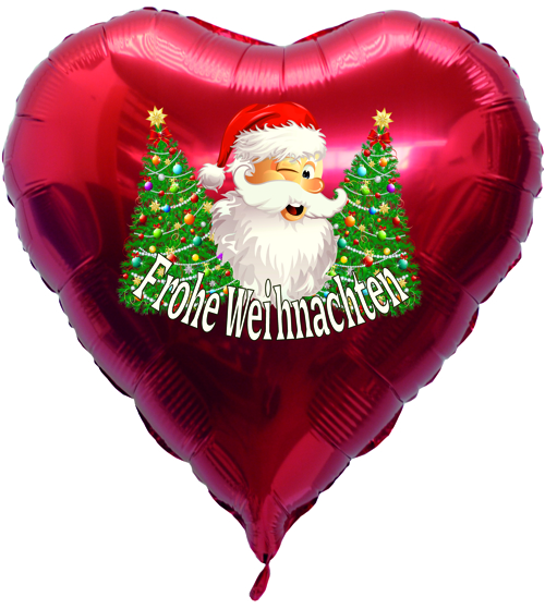 Folienballon-Weihnachten-Weihnachtsmann-Frohe-Weihnachten-Tannenbaum-Jumbo-Herz-Geschenk-zu-Weihnachten-Nikolaus