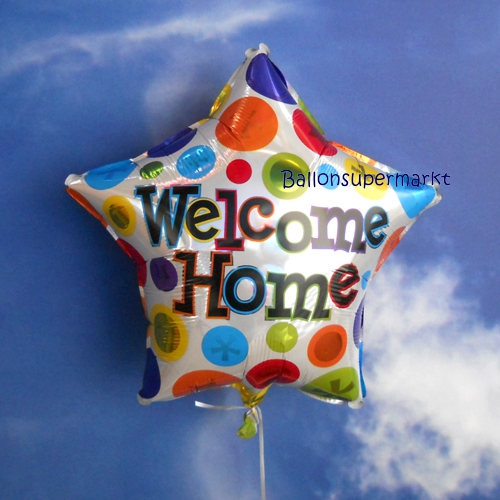 Folienballon-Welcome-Home-Sternluftballon-Willkommen-Zuhause-Geschenk-Aufmerksamkeit