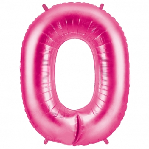 Folienballon-Zahl-0-Rosa-Luftballon-Geschenk-Geburtstag-Jubilaeum-Firmenveranstaltung