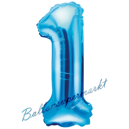 Folienballon-Zahl-35-cm-1-Blau-Luftballon-Geschenk-Geburtstag-Jubilaeum-Firmenveranstaltung