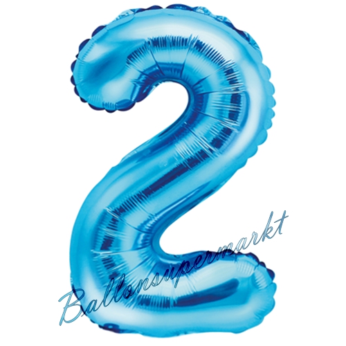 Folienballon-Zahl-35-cm-2-Blau-Luftballon-Geschenk-Geburtstag-Jubilaeum-Firmenveranstaltung