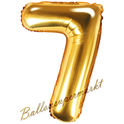 Folienballon-Zahl-35-cm-7-Gold-Luftballon-Geschenk-Geburtstag-Jubilaeum-Firmenveranstaltung