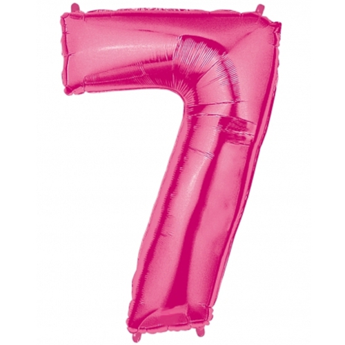 Folienballon-Zahl-7-Rosa-Luftballon-Geschenk-Geburtstag-Jubilaeum-Firmenveranstaltung