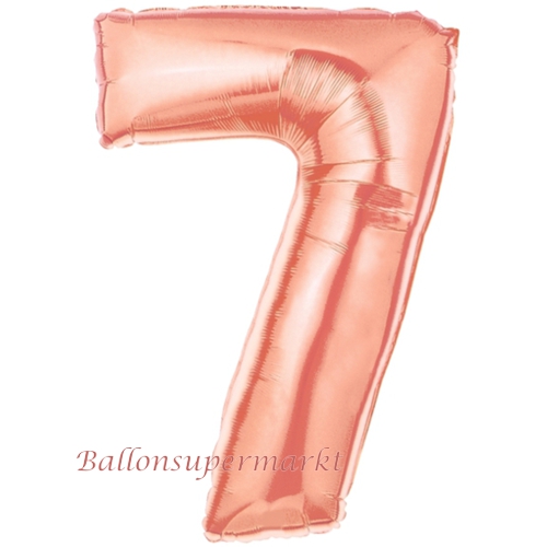 Folienballon-Zahl-7-Rosegold-Luftballon-Geschenk-Rotgold-Geburtstag-Jubilaeum-Firmenveranstaltung