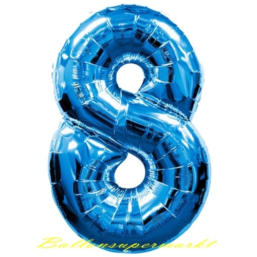Folienballon-Zahl-8-Blau-Luftballon-Geschenk-Geburtstag-Jubilaeum-Firmenveranstaltung