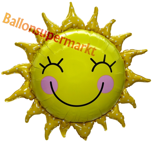 Folienballon-freundliche-Sonne-sunshine-Sun-Luftballon-Geschenk-Geburtstag-Sommer-Beachparty