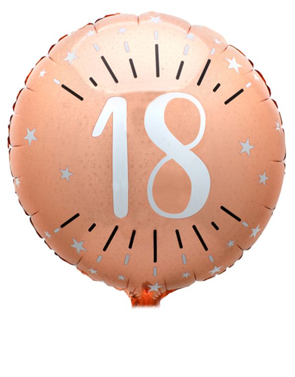 Folienballon-Rosegold-18-Luftballon-holografisch-18-Geburtstag-Geschenk-Jubilaeum-Volljaehrigkeit