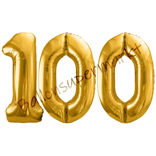 Folienballons-86cm-Zahlen-100-Gold-Luftballon-Geschenk-Geburtstag-Jubilaeum-Firmenveranstaltung