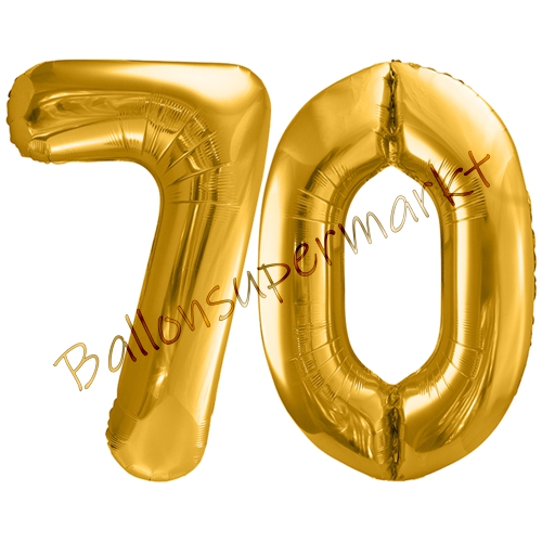 Folienballons-86cm-Zahlen-70-Gold-Luftballon-Geschenk-Geburtstag-Jubilaeum-Firmenveranstaltung