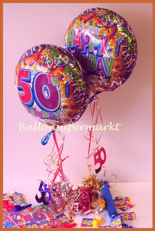 Folienballons: Luftballons aus Folie zum 50. Geburtstag