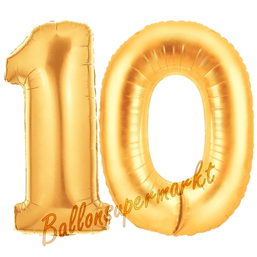 Folienballons-Zahlen-10-Gold-Luftballons-Geschenk-10.-Geburtstag-Jubilaeum-Firmenveranstaltung