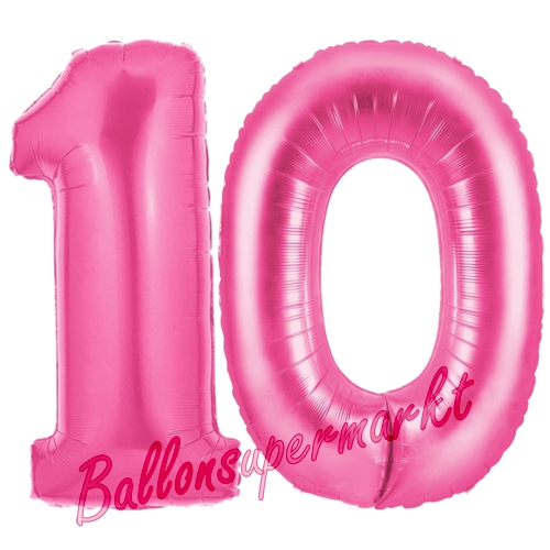 Folienballons-Zahlen-10-Pink-Luftballons-Geschenk-10.-Geburtstag-Jubilaeum-Firmenveranstaltung