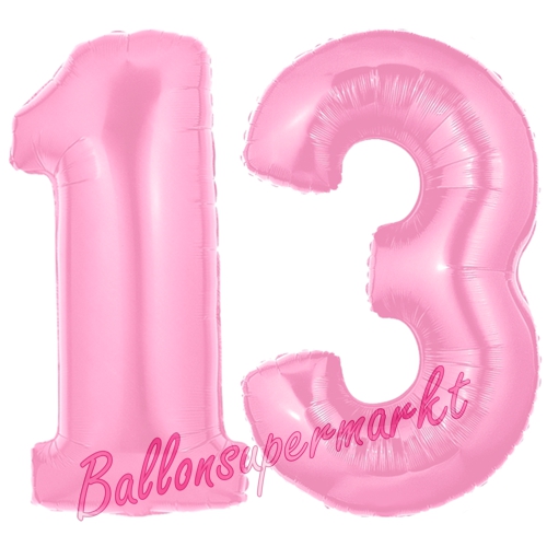 Folienballons-Zahlen-13-Rosa-Luftballons-Geschenk-13.-Geburtstag-Jubilaeum-Firmenveranstaltung